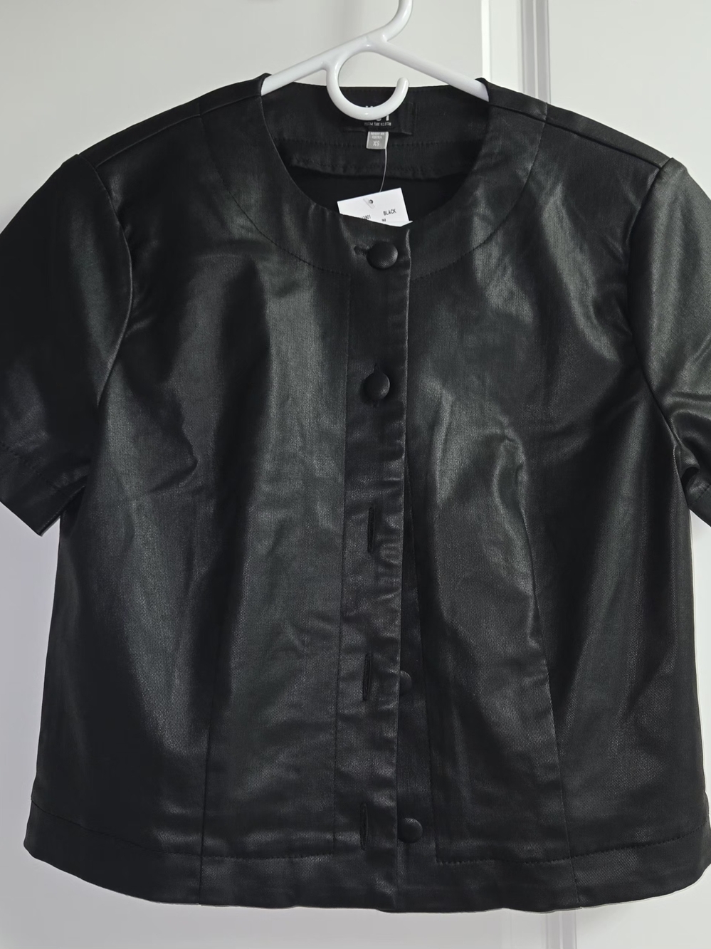 Kut from the Kloth Black Coated Button-Front Top - Picture 2 of 6